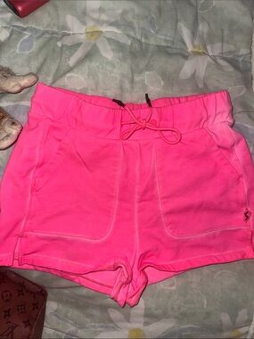 JoyLab Bright Pink Athletic Lounge Shorts with Drawstring